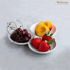 Wilmax Geteilter Teller 18 cm aus Porzellan, Weiß WL-992614/A