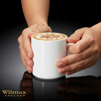 Wilmax Becher 320 ml 4er-Set Weiß aus Porzellan