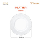Wilmax Runde Servierplatte 30,5 cm Weiß aus Porzellan