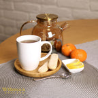 Wilmax Tasse 460 ml 6er-Set Weiß aus Porzellan