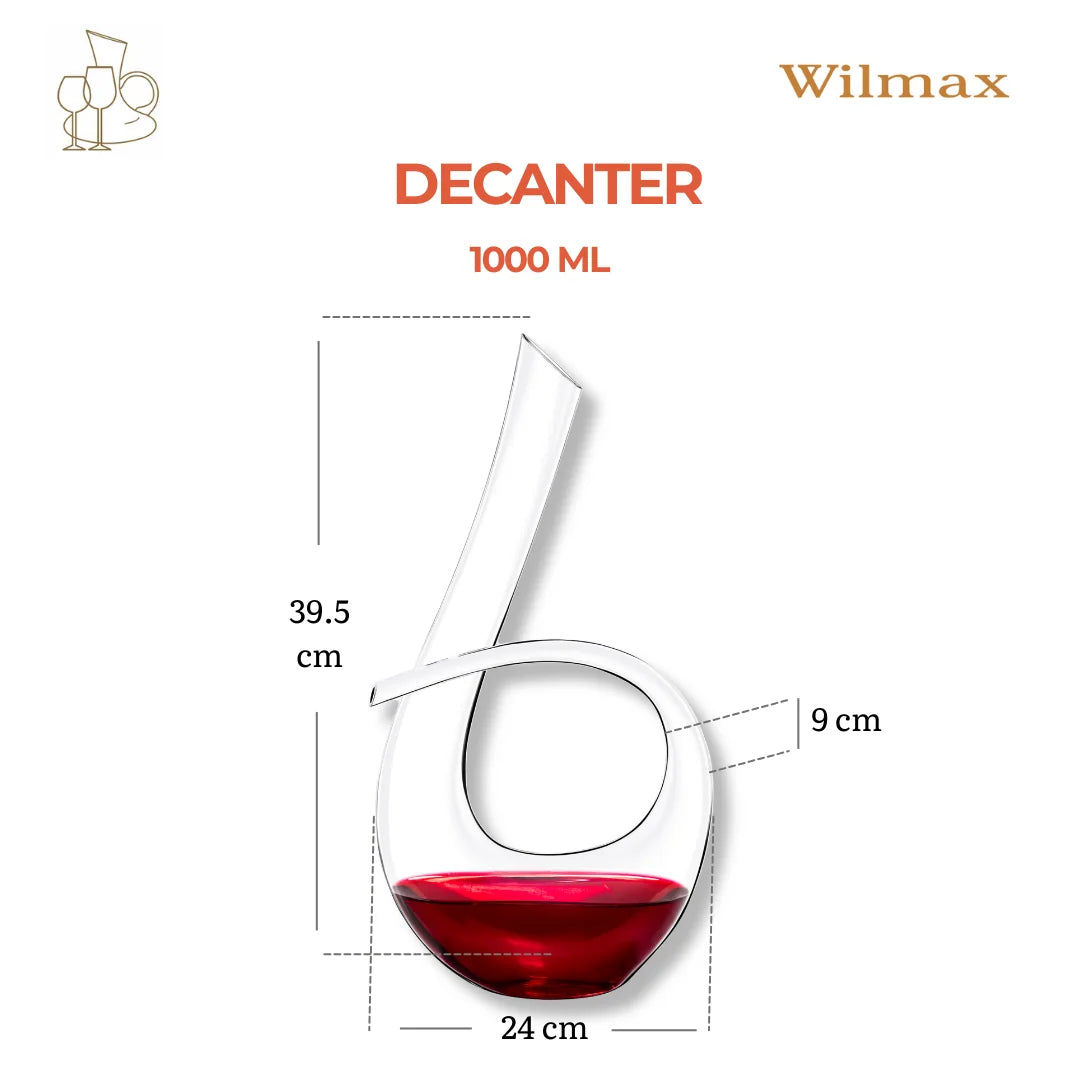 Wilmax Weindekanter 1000 ml Transparent aus Wilmax Crystalline-Serie