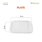 Wilmax Quadratische Servierplatte 31 × 31 cm Weiß aus Porzellan