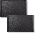 Wilmax Servierplatte 29,5 × 14,5 cm 2er-Set Schwarz aus Porzellan