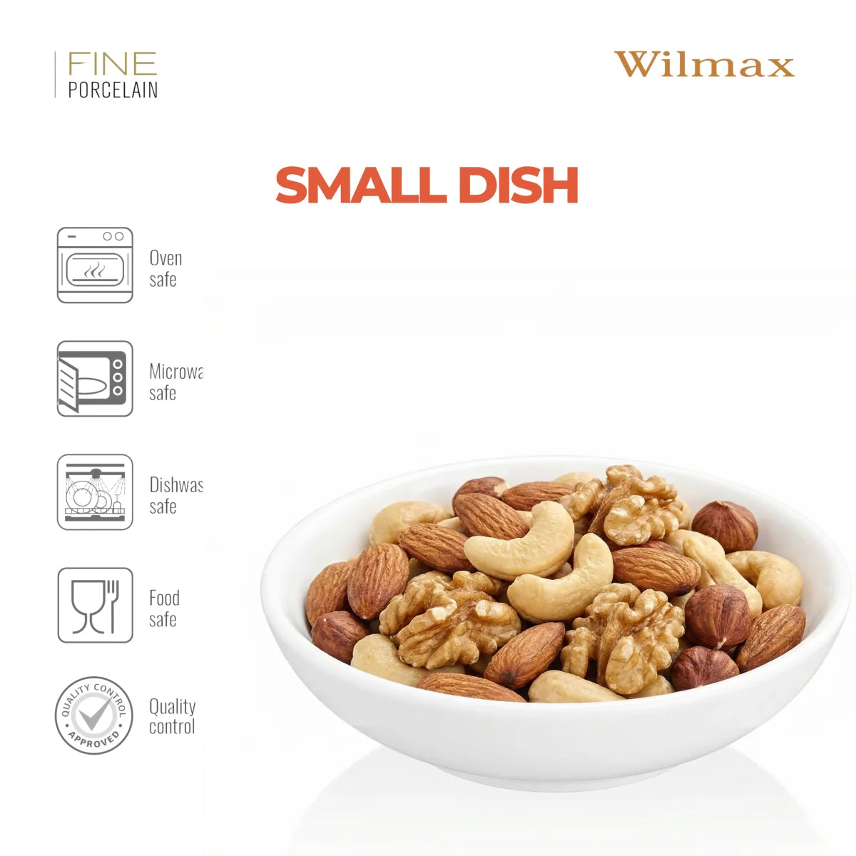 Wilmax Sojaschale 10 cm Weiß aus Porzellan