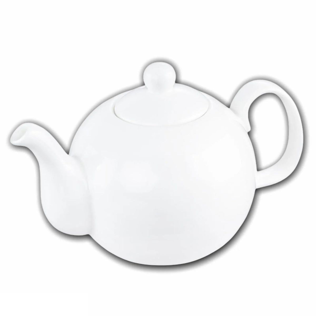 Wilmax Kaffee- und Teekanne mit integriertem Ausgusssieb 1100 ml Weiß aus Porzellan