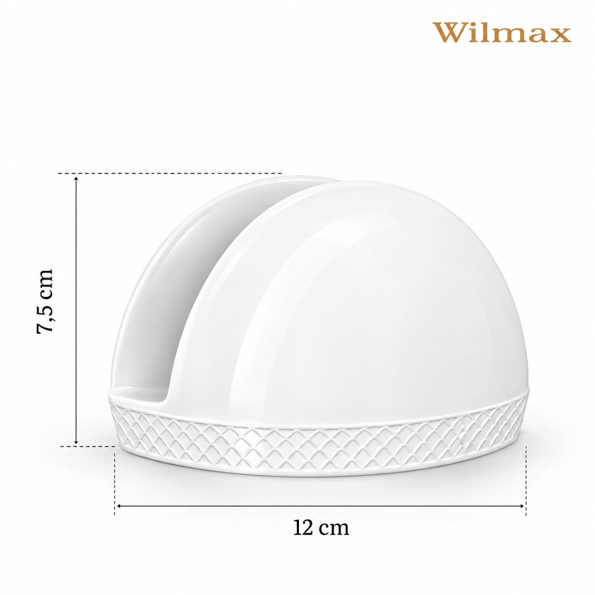 Wilmax Serviettenhalter Weiß aus Porzellan