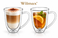 Wilmax Doppelwandiger Becher 400 ml 2er-Set Transparent