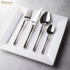 Wilmax Quadratische Servierplatte 29,5 × 29,5 cm Weiß aus Porzellan