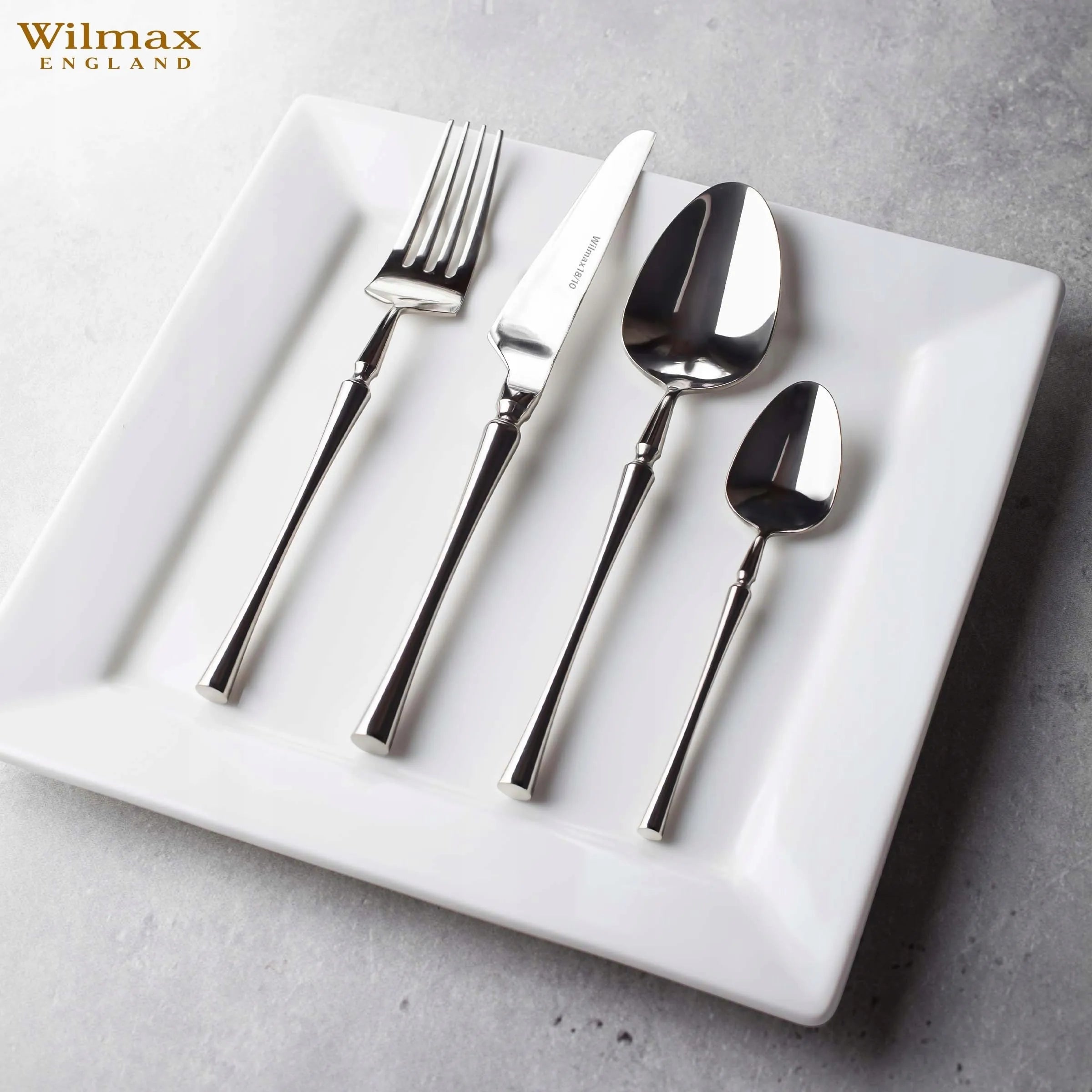 Wilmax Quadratische Servierplatte 29,5 × 29,5 cm Weiß aus Porzellan