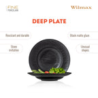 Wilmax Tiefer Teller 25,5 cm 350 ml Schwarz aus Porzellan