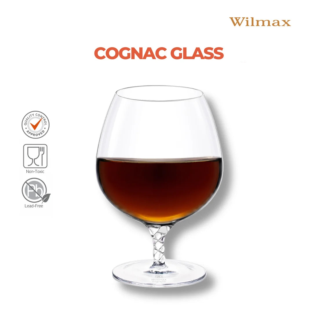 Wilmax Cognacglas 550 ml 2er-Set Transparent aus Wilmax Crystalline-Serie