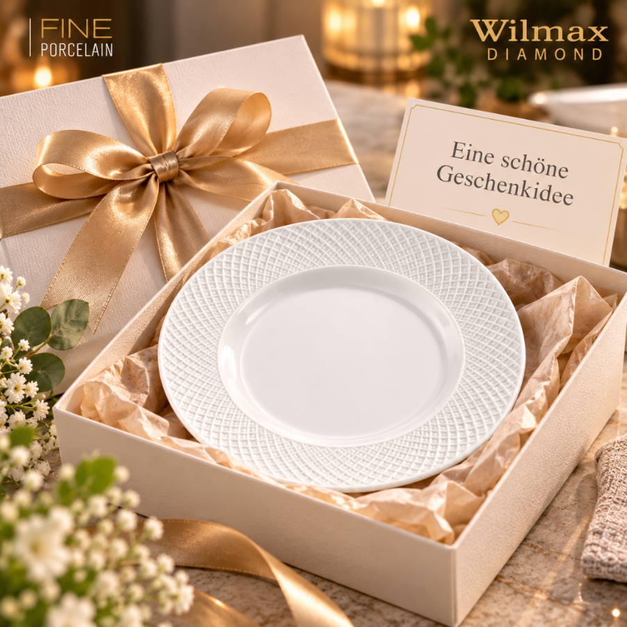 Wilmax Teller 18 cm 6er-Set Weiß aus Porzellan