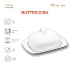 Wilmax Butterdose 19 × 12,5 × 8,5 cm Weiß aus Porzellan