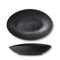 Wilmax Ovale Servierschale SlateStone Schwarz 25 x 16.5 x 6 cm Porzellan WL-661120/A