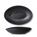 Wilmax Ovale Servierschale SlateStone Schwarz 25 x 16.5 x 6 cm Porzellan WL-661120/A