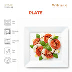 Wilmax Quadratische Servierplatte 29,5 × 29,5 cm Weiß aus Porzellan