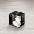 Wilmax Espressotassen mit Untertassen 100 ml 2er-Set Weiß aus Porzellan