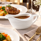 Wilmax Sauciere 230 ml Weiß aus Porzellan