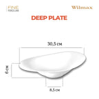 Wilmax Servierplatte 30,5 × 21 cm Weiß aus Porzellan