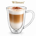 Wilmax Doppelwandiger Becher 400 ml Transparent aus Glas