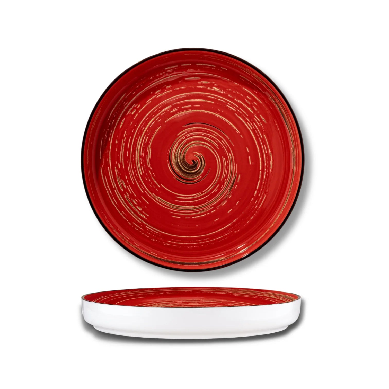 Wilmax Teller 23 cm Rot aus Porzellan