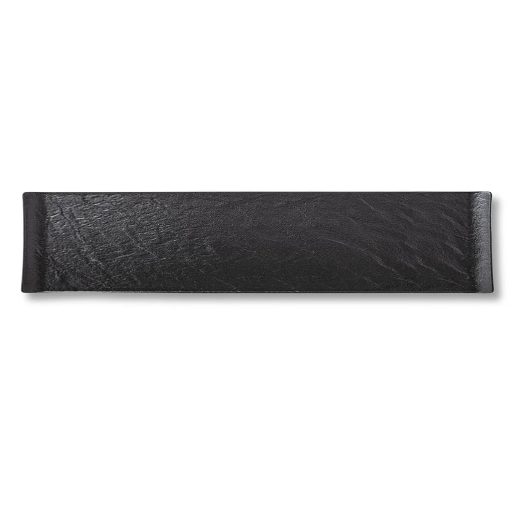 Wilmax Servierplatte 46,5 × 9,5 cm Schwarz aus Porzellan