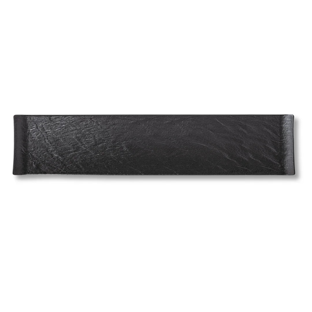 Wilmax Servierplatte 46,5 × 9,5 cm Schwarz aus Porzellan