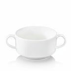 Wilmax Suppentasse 350 ml 4er-Set Weiß aus Porzellan