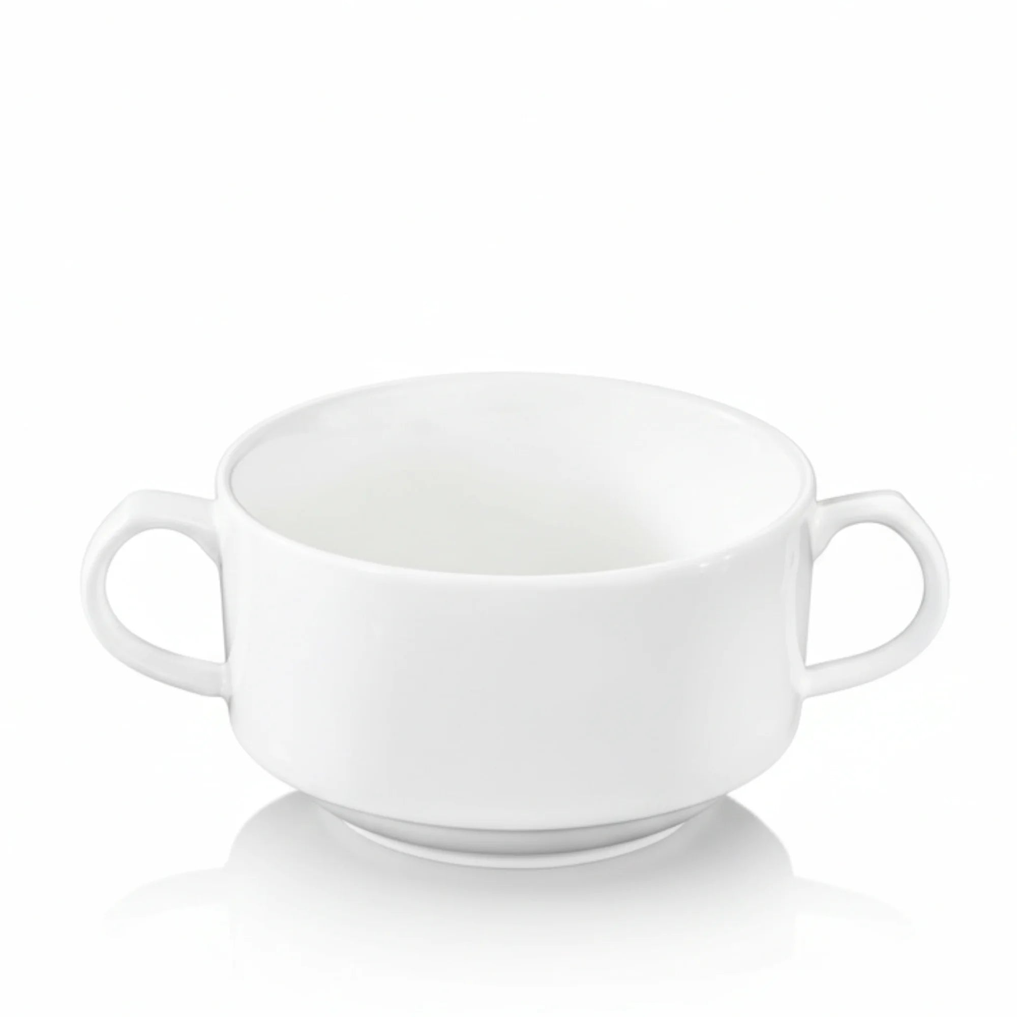Wilmax Suppentasse 350 ml 4er-Set Weiß aus Porzellan