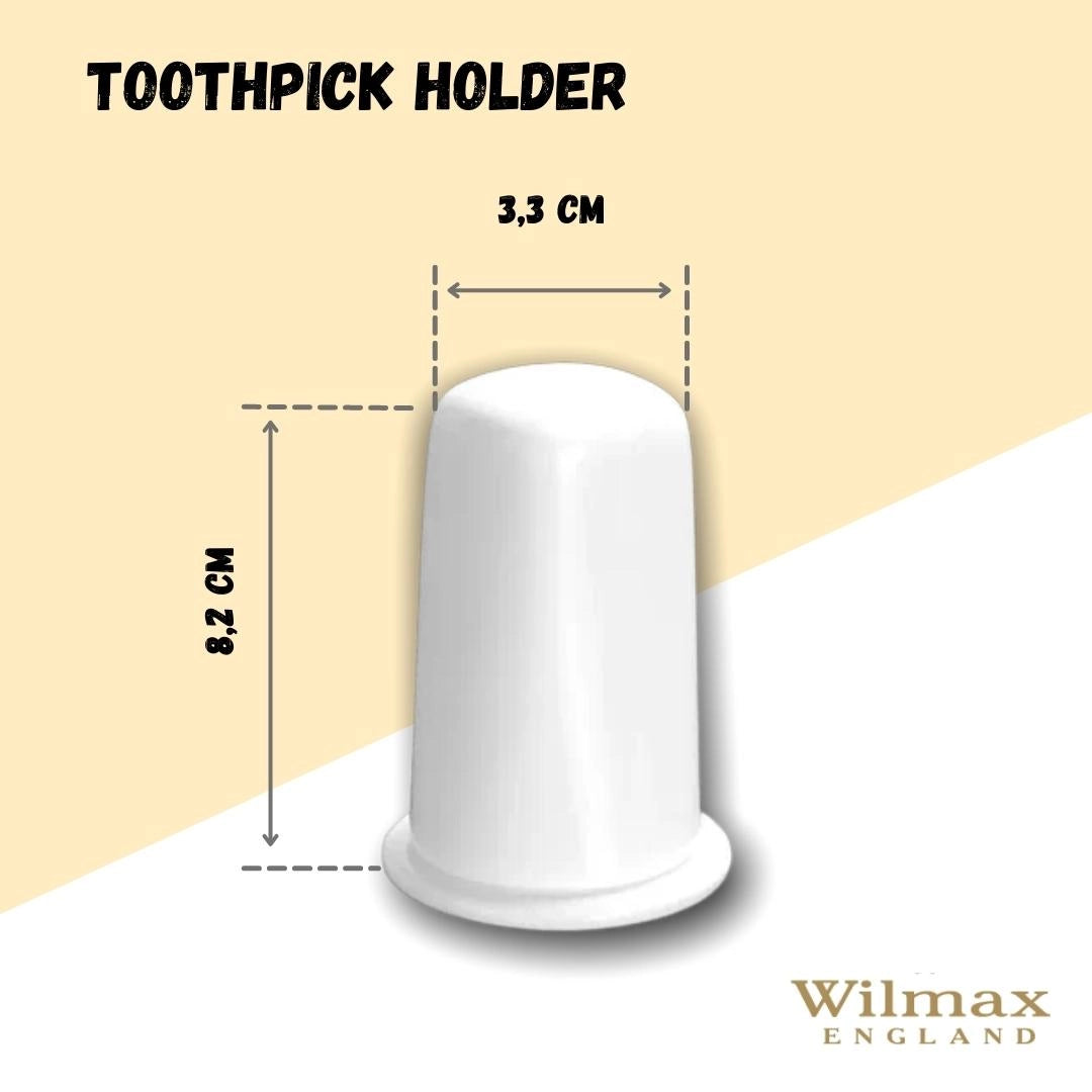 Wilmax Zahnstocherhalter Weiß – Stilvolle Tischdekoration – WL-996064/A