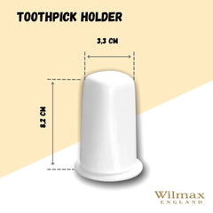 Wilmax Zahnstocherhalter Weiß – Stilvolle Tischdekoration – WL-996064/A
