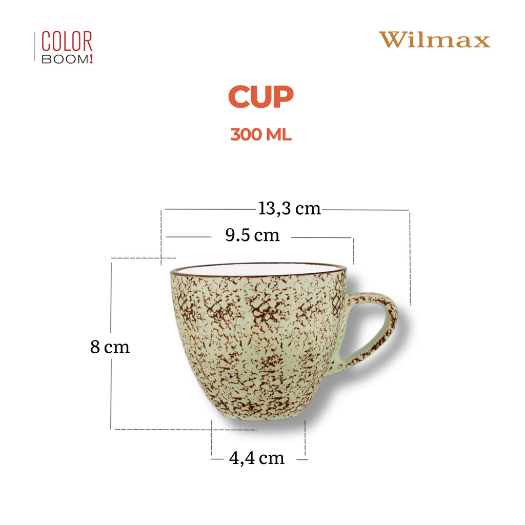 Wilmax Tasse 300 ml Pistazie aus Porzellan