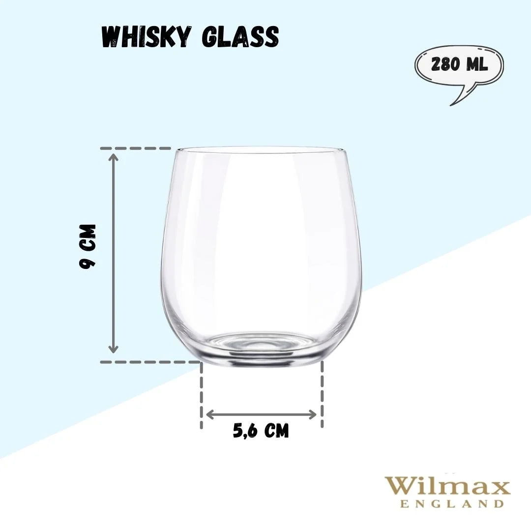 Wilmax Whiskyglas 400 ml 2er-Set Transparent aus Crystalline-Serie