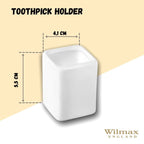Wilmax Zahnstocherhalter Porzellan Weiß WL-996123/A