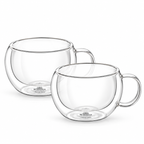Wilmax Doppelwandige Glastasse 250 ml 2er-Set Transparent