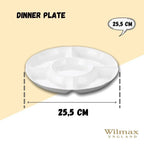 Wilmax Servierplatte 25,5 cm Weiß aus Porzellan