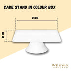 Wilmax Kuchenständer 25 x 25 cm Porzellan Weiß WL-996131/A