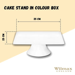 Wilmax Porzellan Kuchenständer 25x25x9 cm weiß WL-996131/A