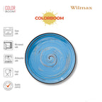Wilmax Teller 23 cm 2er-Set Blau aus Porzellan