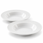 Wilmax Tiefer Teller 22,5 cm 2er-Set Weiß aus Porzellan