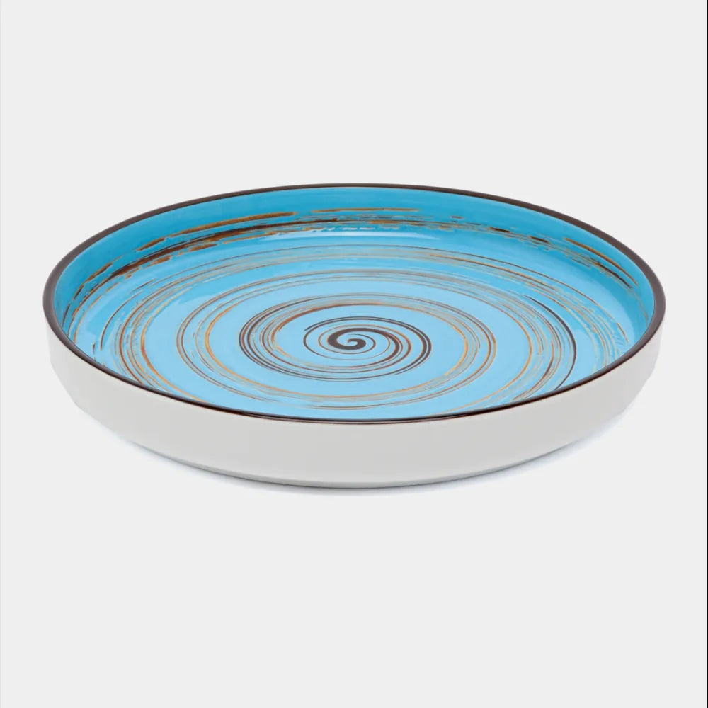 Wilmax Teller 23 cm Blau aus Porzellan