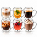 Wilmax Doppelwandiger Thermobecher 500 ml 6er-Set Transparent