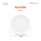 Wilmax Servierplatte 30,5 cm Weiß aus Porzellan