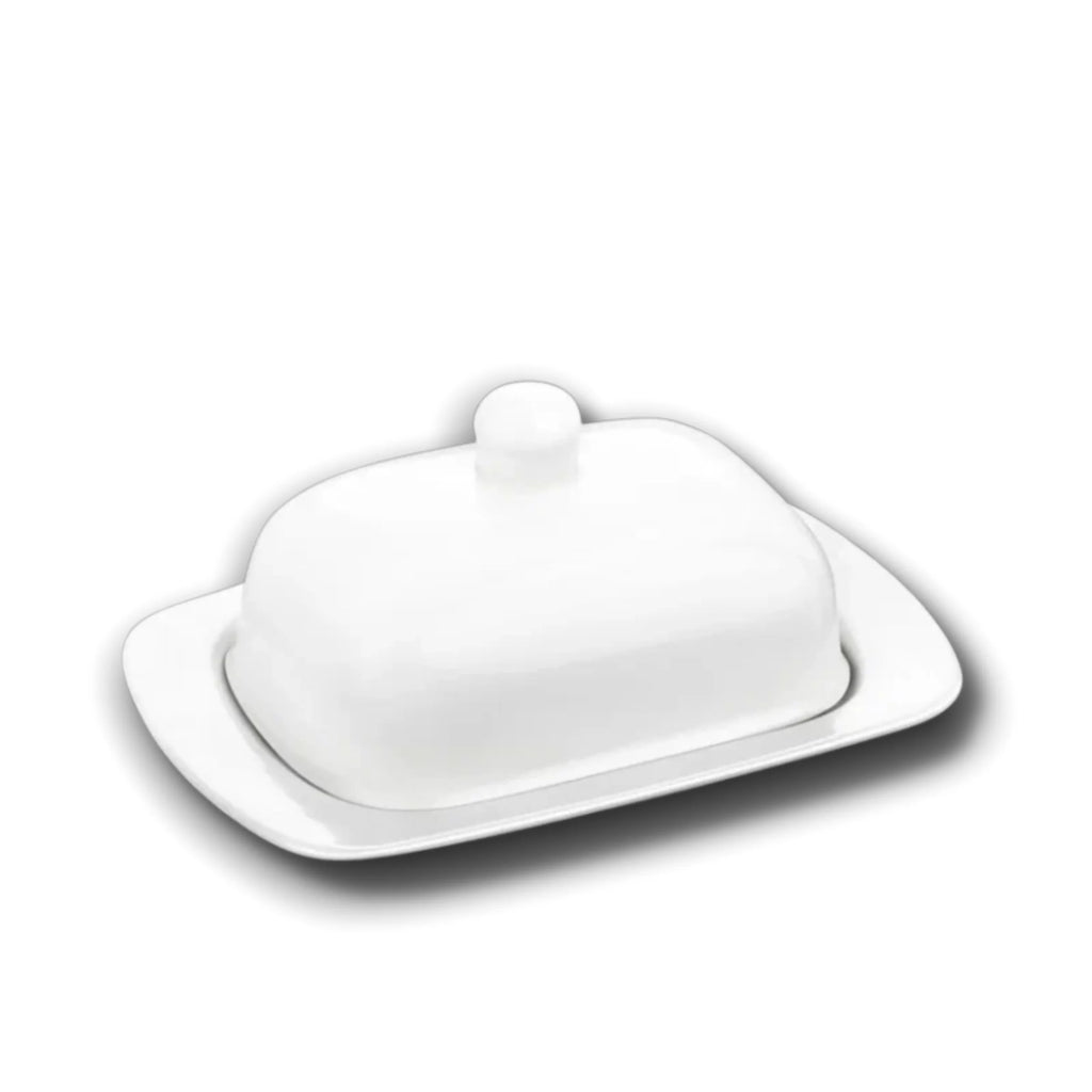Wilmax Butterdose 19 × 12,5 × 8,5 cm Weiß aus Porzellan