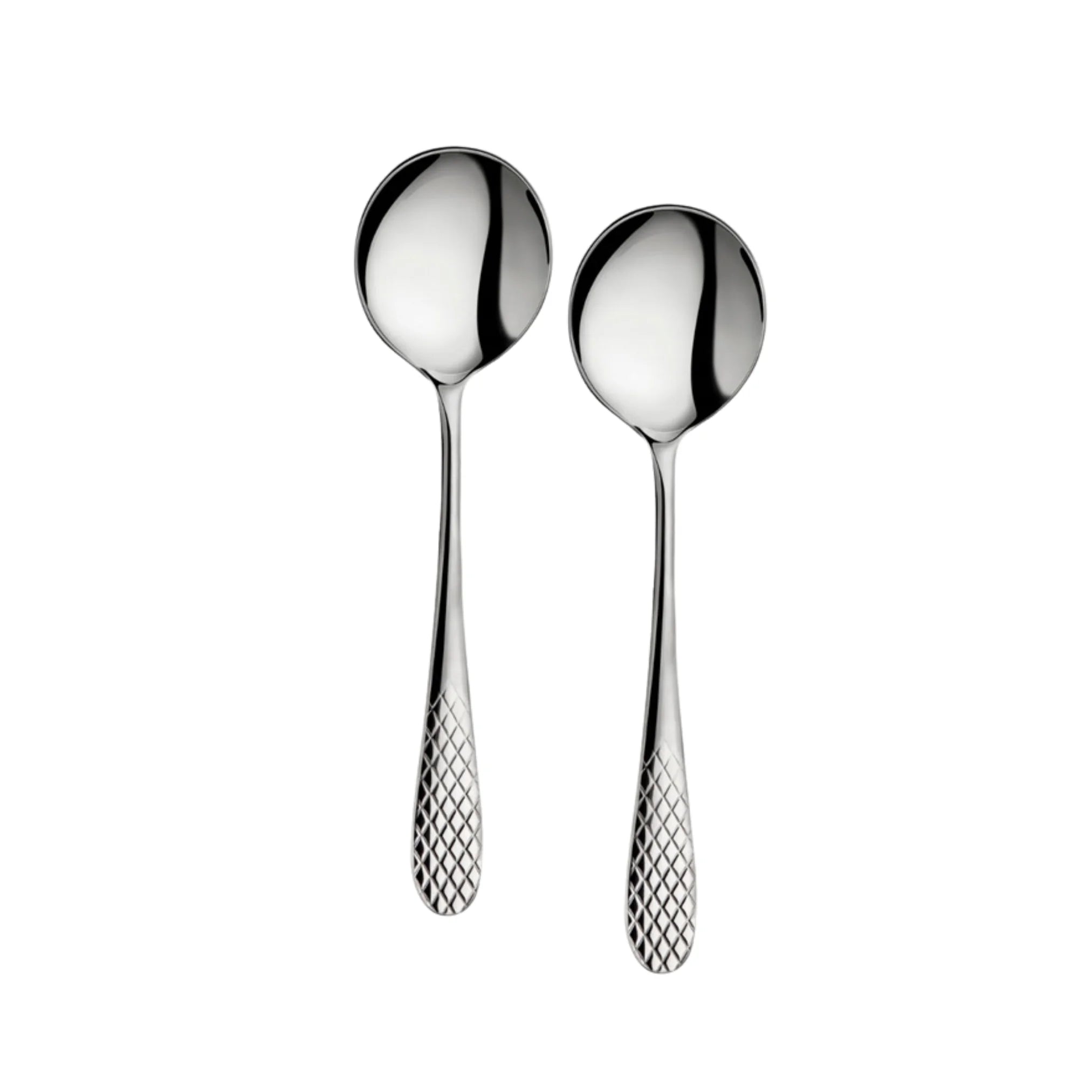 Wilmax Suppenlöffel 18 cm 2er-Set Silber aus Edelstahl