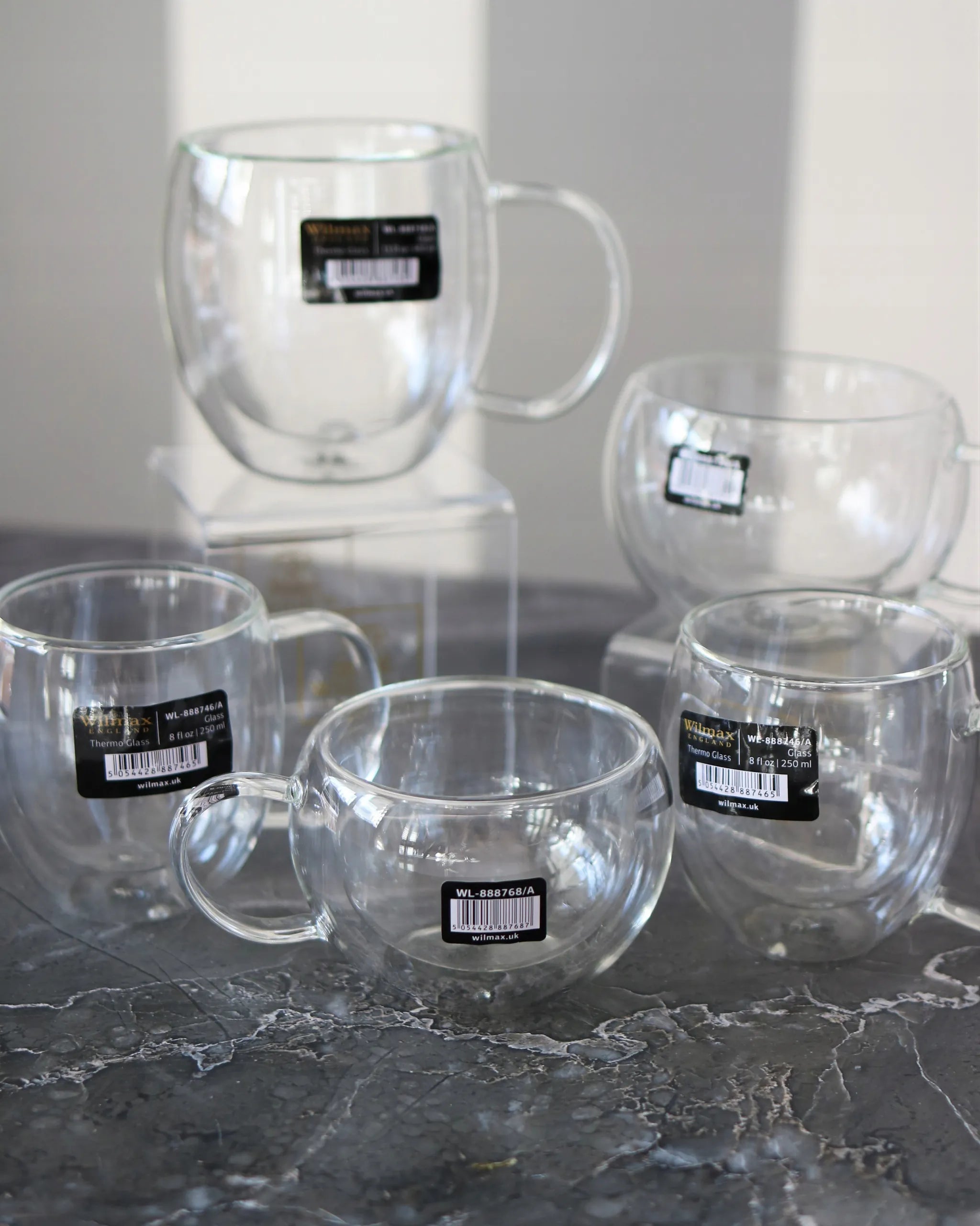 Wilmax Doppelwandige Glastasse 250 ml 4er-Set Transparent