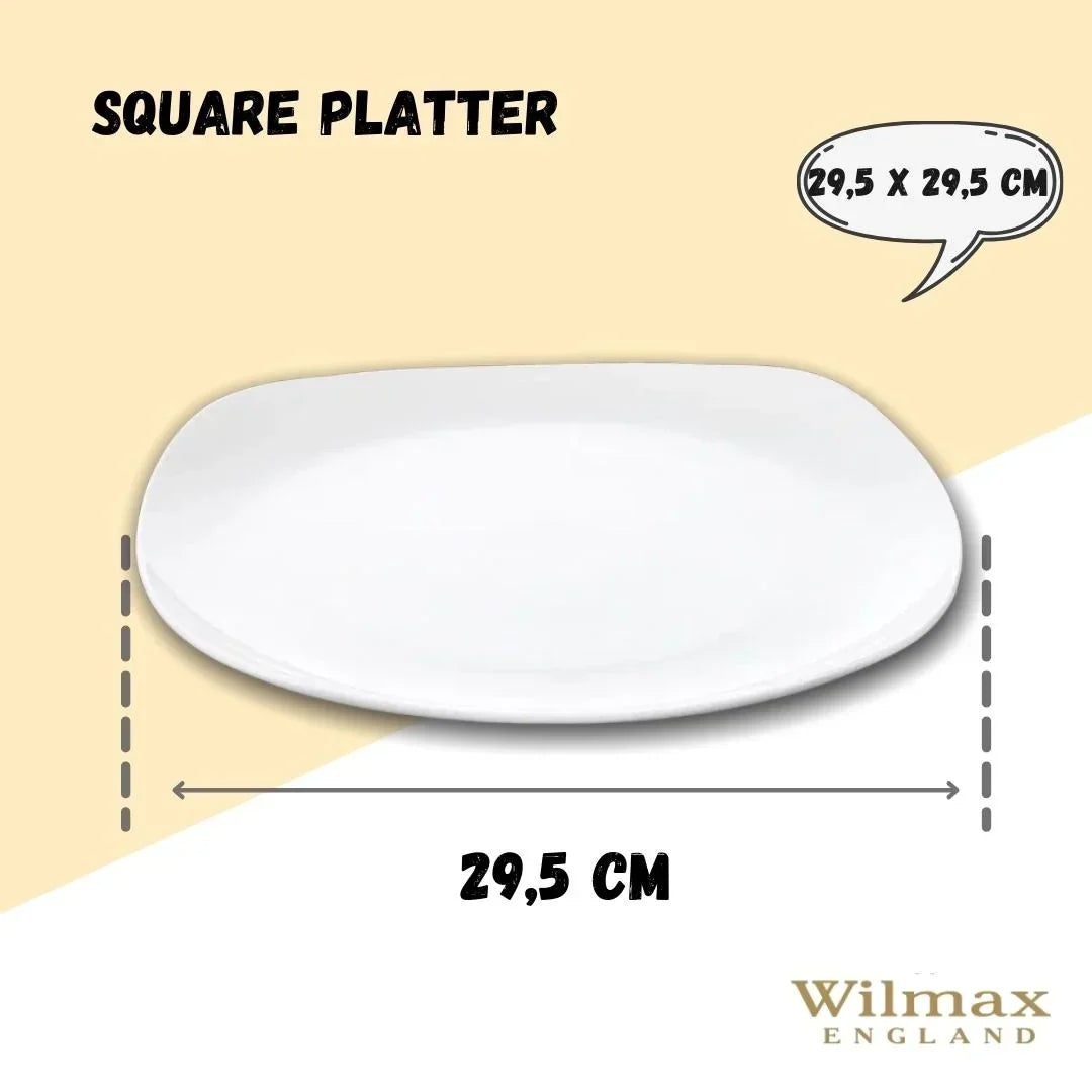 Wilmax Servierplatte 29,5 cm Weiß aus Porzellan