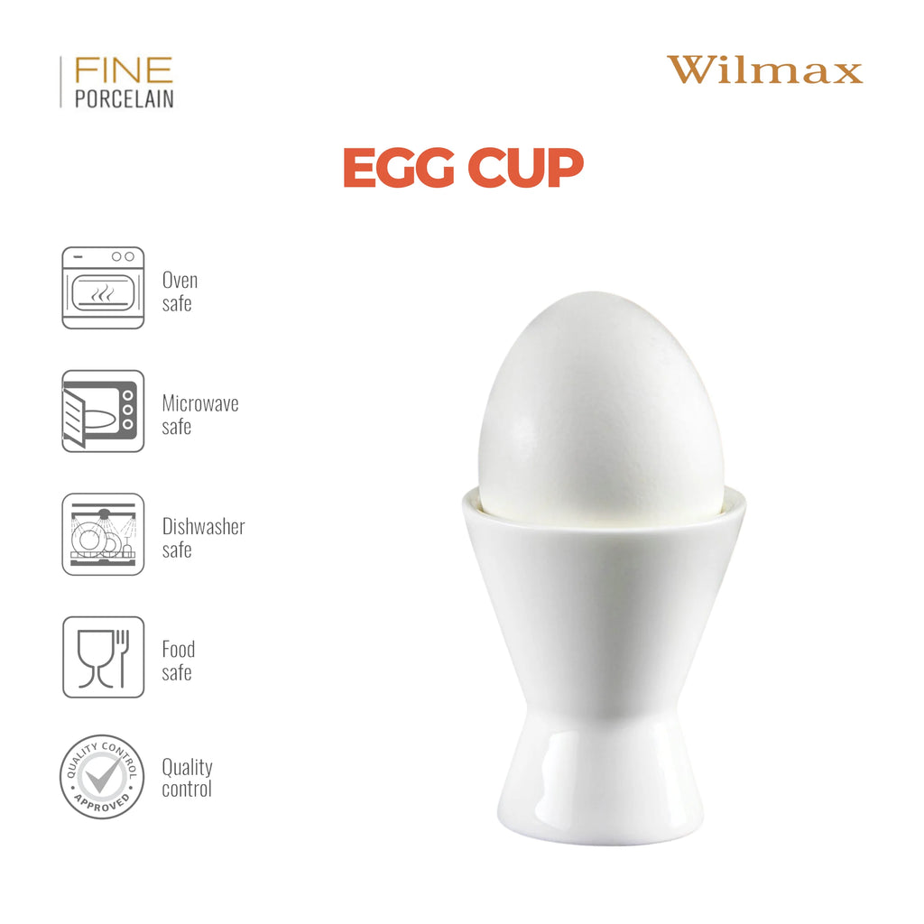 Wilmax Eierbecher 4,5 × 5,5 cm Weiß aus Porzellan