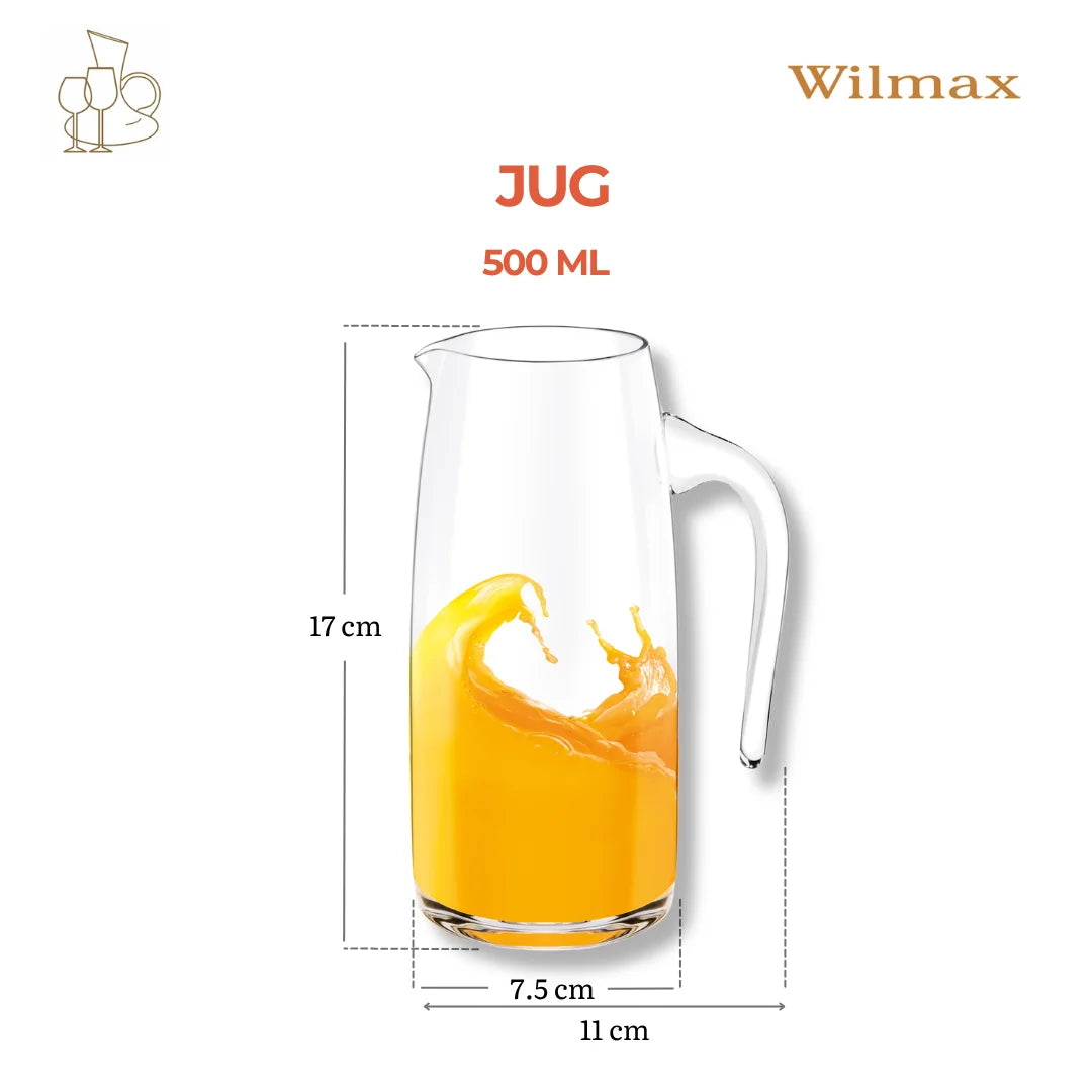 Wilmax Krug 500 ml Transparent aus Wilmax Crystalline-Serie