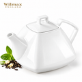 Wilmax Kaffee- und Teekanne mit integriertem Ausgusssieb 1050 ml Weiß aus Porzellan